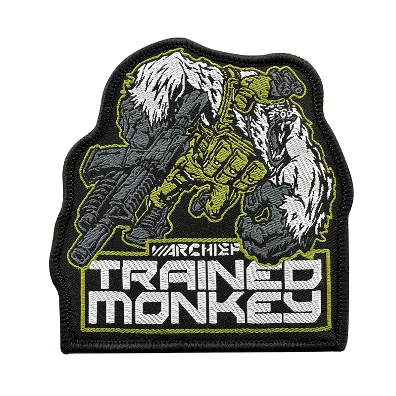 Cross-border trained monkey weaving Mark armband morale medal Woven Label patch  cloth stickers accessories cloth patch