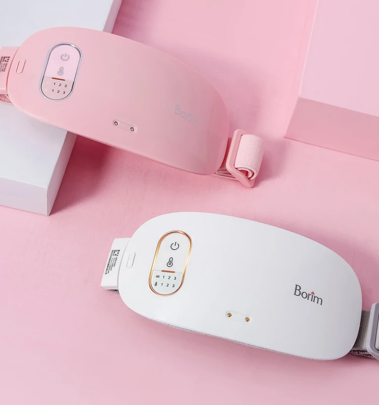 USB Electric Portable Vibrating Heated Waist Massage Belt Warm Palace Therapy Pain Relief Heating Pad