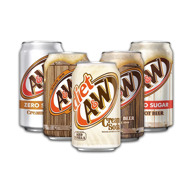A&W Beer Soda Cans , 12 fl oz cans, 12 pack