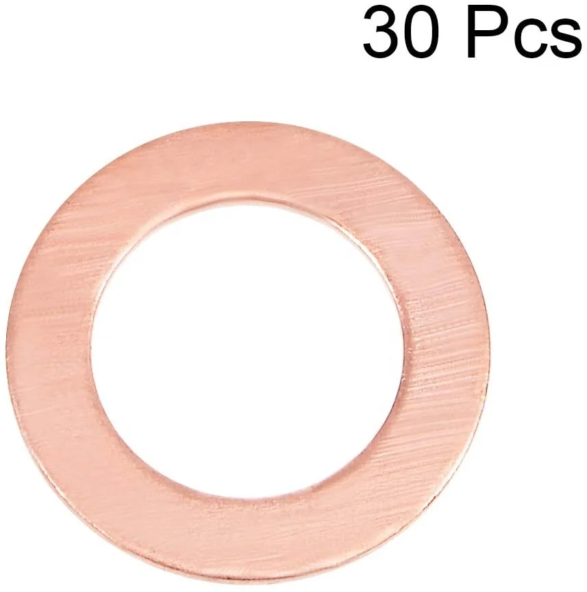 10mm x 16mm x 1mm M10 Copper flat Washer Metric sealing washer for screw bolt
