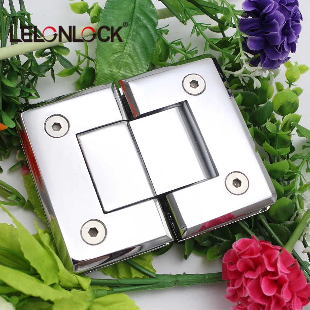 180 degree brass material glass to glass beveled shower door hinge