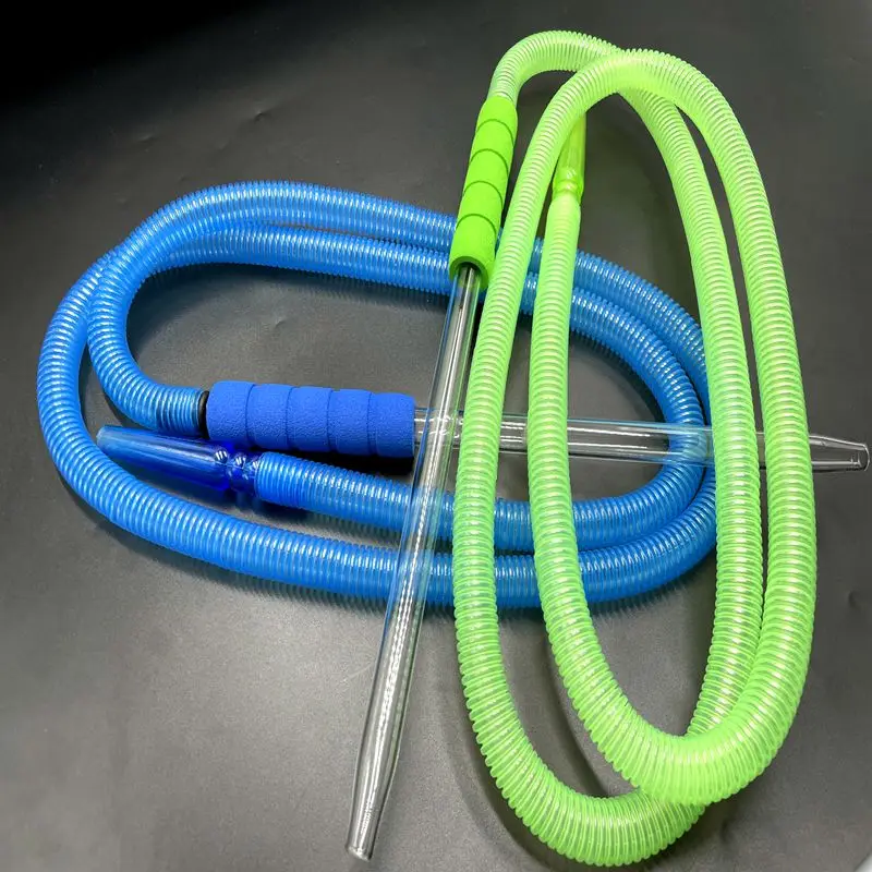 Manufacturers custom cheap glass hookah pipe 1.5 M disposable plastic shisha hookah hose