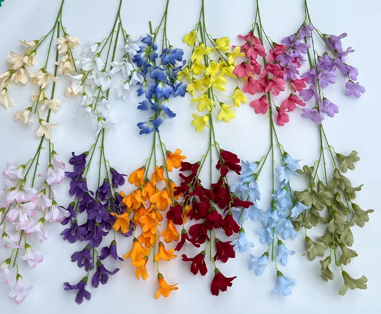 Tall Orchids Single Bell Flowers Wedding Flower Wall Decoration Silk Artificial Flowers Christmas Wedding Road Arch Arrangements