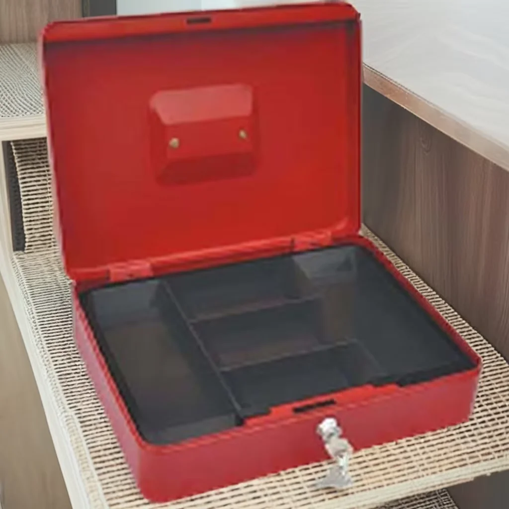 Portable Key Lock Piggy Bank round Plastic Money Saving Box Tin Can Feature Printed Logo Number Pattern Money Boxes Category