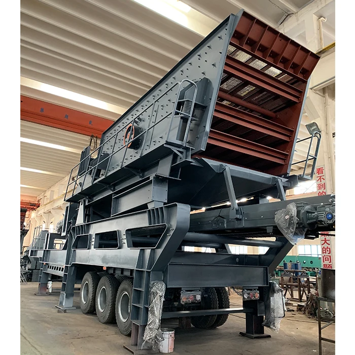 High Performance Mobile Stone Crusher 130Kw Quarry Stone Crusher Crushing Plant Conveyor