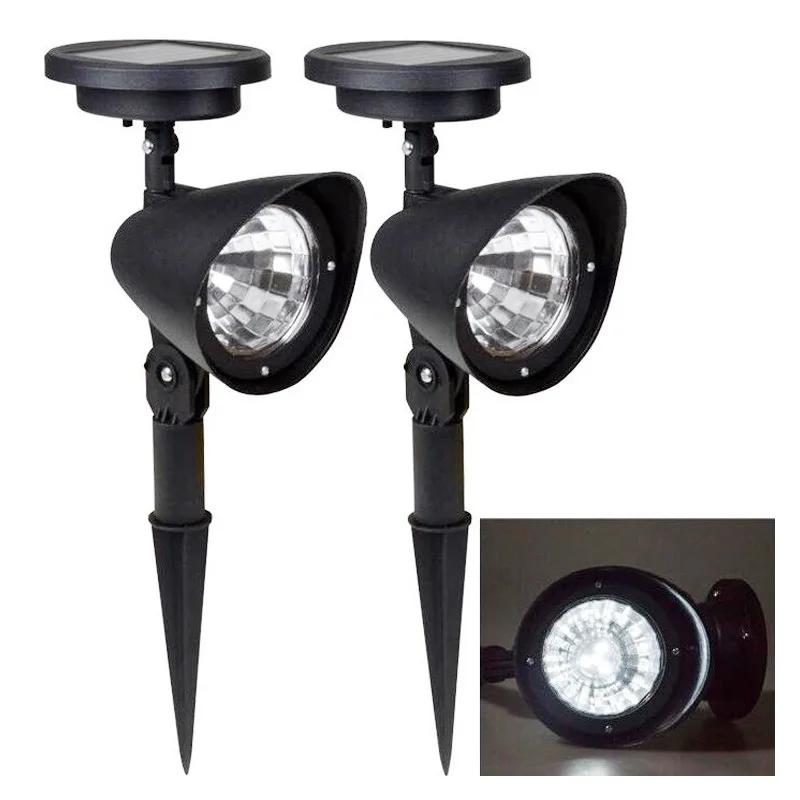 4 LED Solar Outdoor Lights Waterproof Solar Security Spotlights Adjustable for Yard Landscape Wall Lighting Dark Auto On/Off