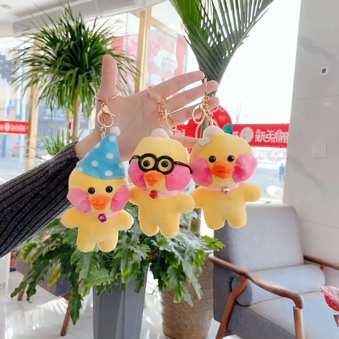 Net Red Hyaluronic Acid Duckling Plush Toy Doll Pendant Custom Logo Cute Design  Rubber Duck Boutique Supply