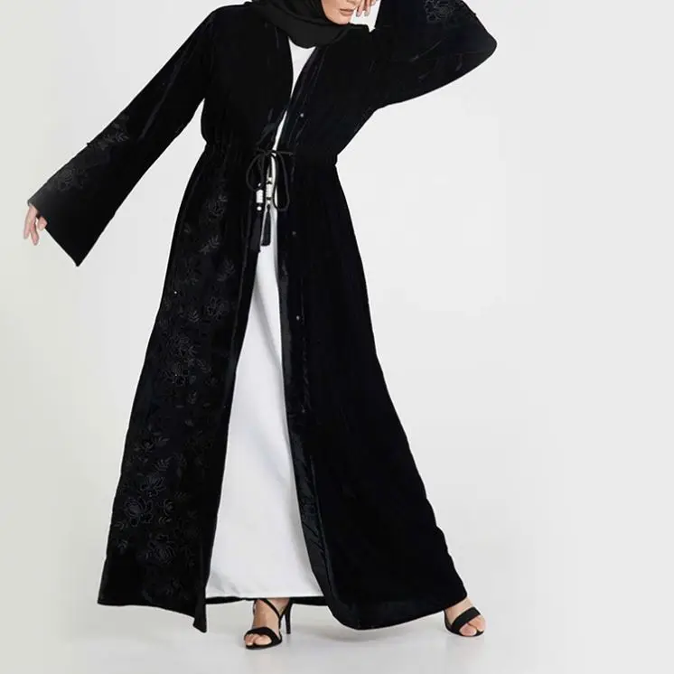 2019 Modest Women Maxi Daily Dubai Wholesale Market Leopard Dress Argyle Abaya Kimono