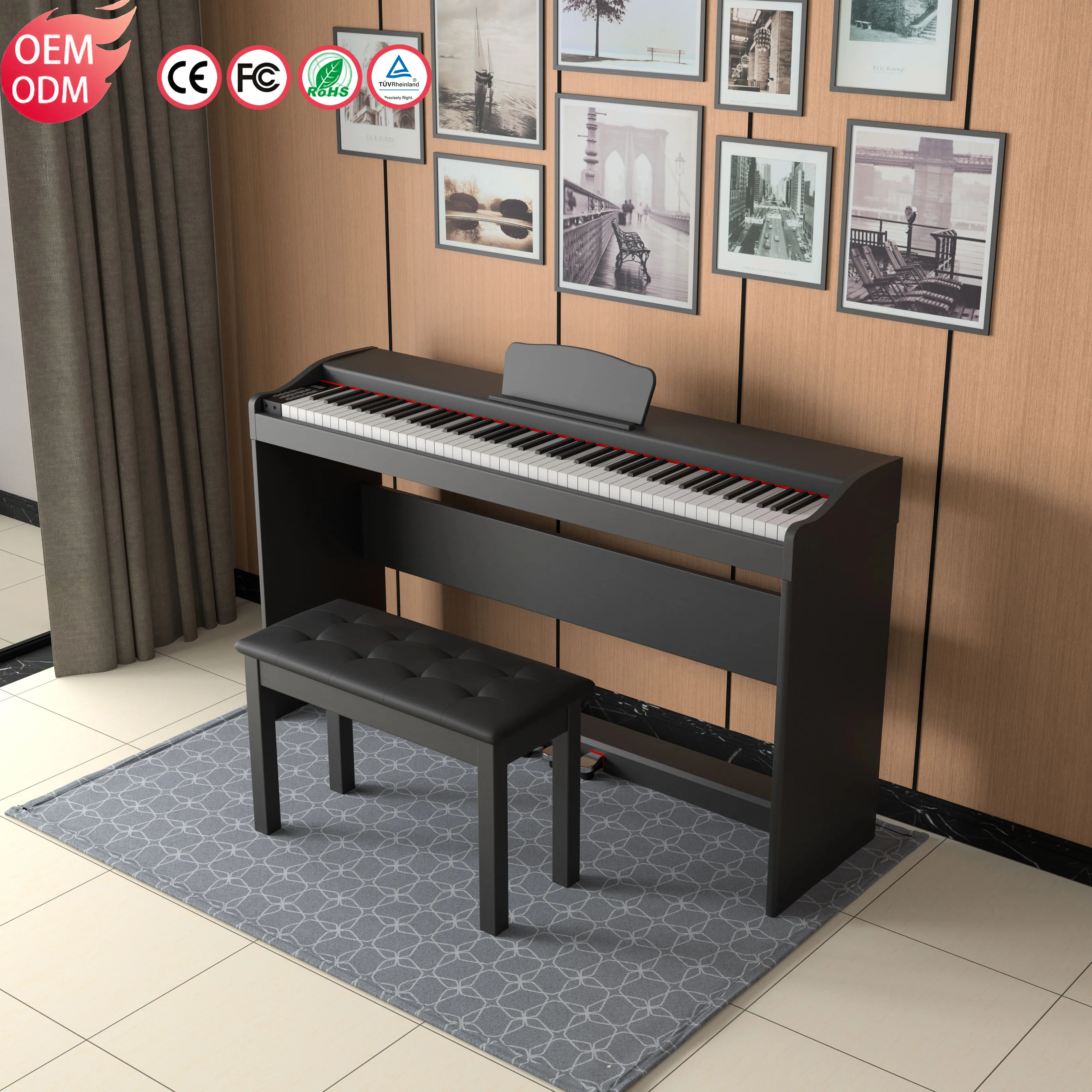 KIMFBAY piano keyboard digital piano 88 keys pedals piano keyboard 88 key