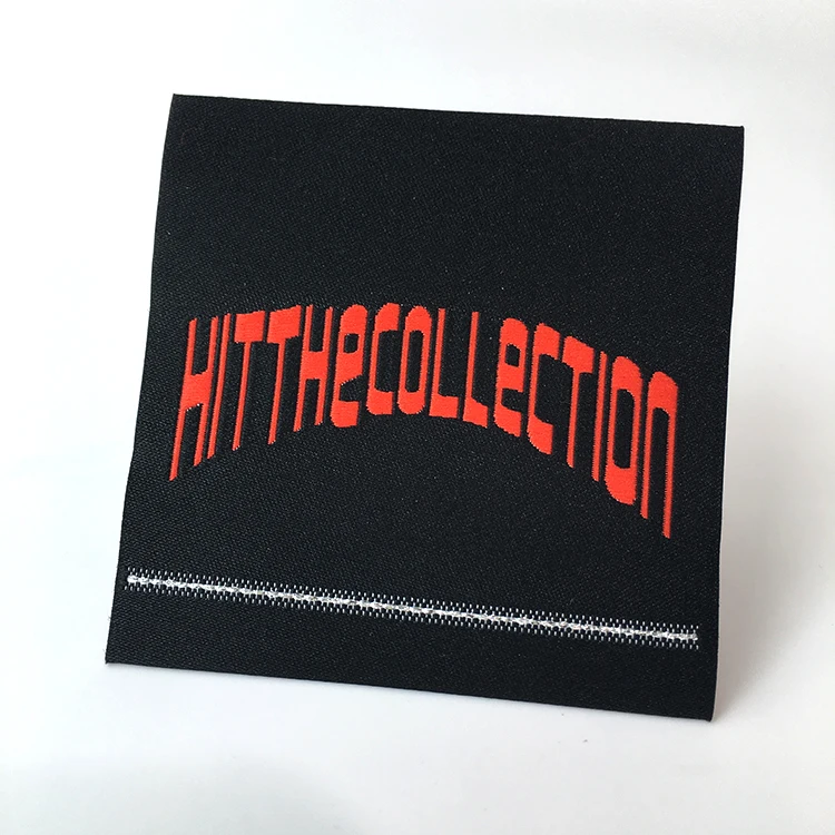 Custom Logo 100% Polyester Premium Yarn Art Design Sawing Fabric Woven Main Neck Label