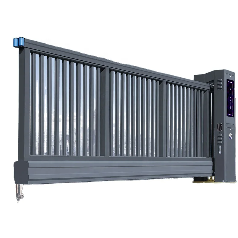 Electric suspension sliding door trackless aluminum alloy linear courtyard factory villa gate school stainless st