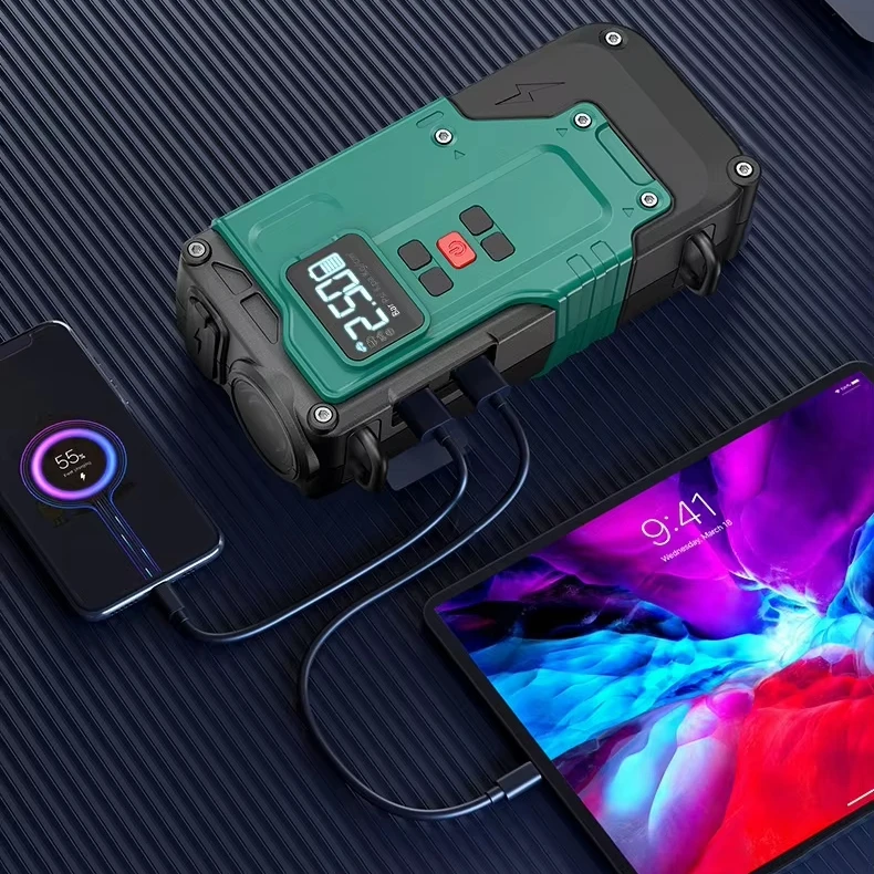 6000mAh Portable Air Compressor Tire Inflator  with LED Light 150PSI Air Pump for Car Tires
