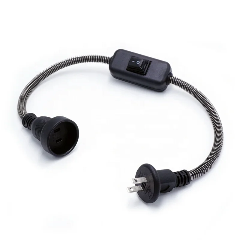 Japanese standard 2 pin waterproof online rocker switch and female plug VCT 2*0.75mm2 PC power cord