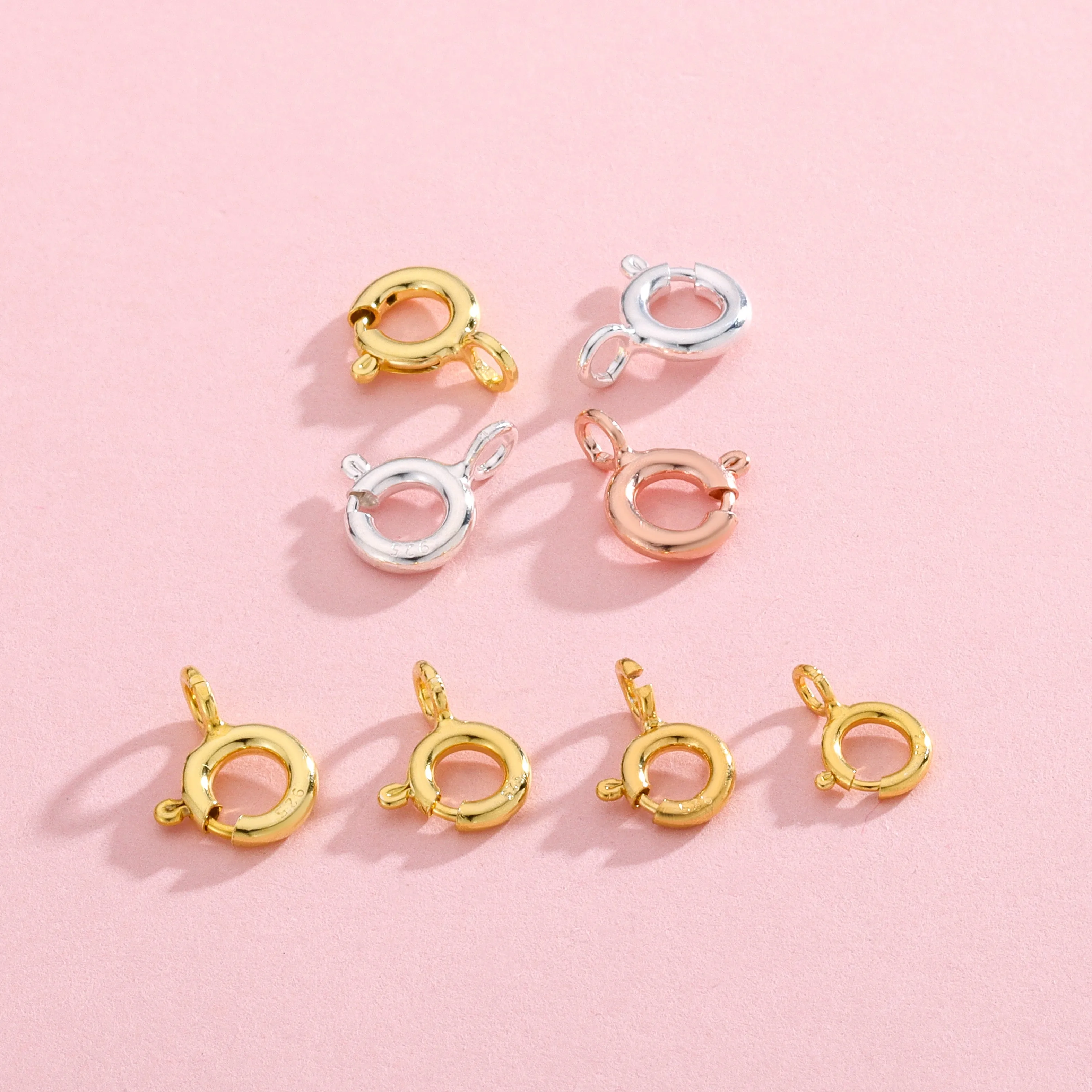 Оптовая продажа, 925 ювелирные изделия из стерлингового серебра, аксессуары, омары, пружинные застежки с открытым кольцом для браслета «своими руками»