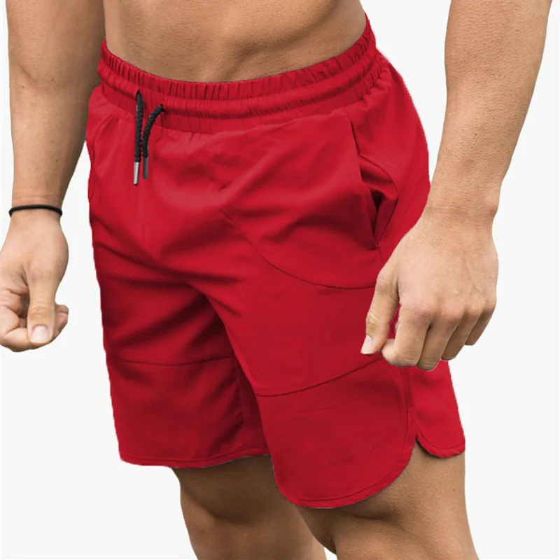 
Quick Dry Drawstring Casual Sports Shorts Elastic Men Fitness Wear Athletic Training Jogger Gym Shorts 