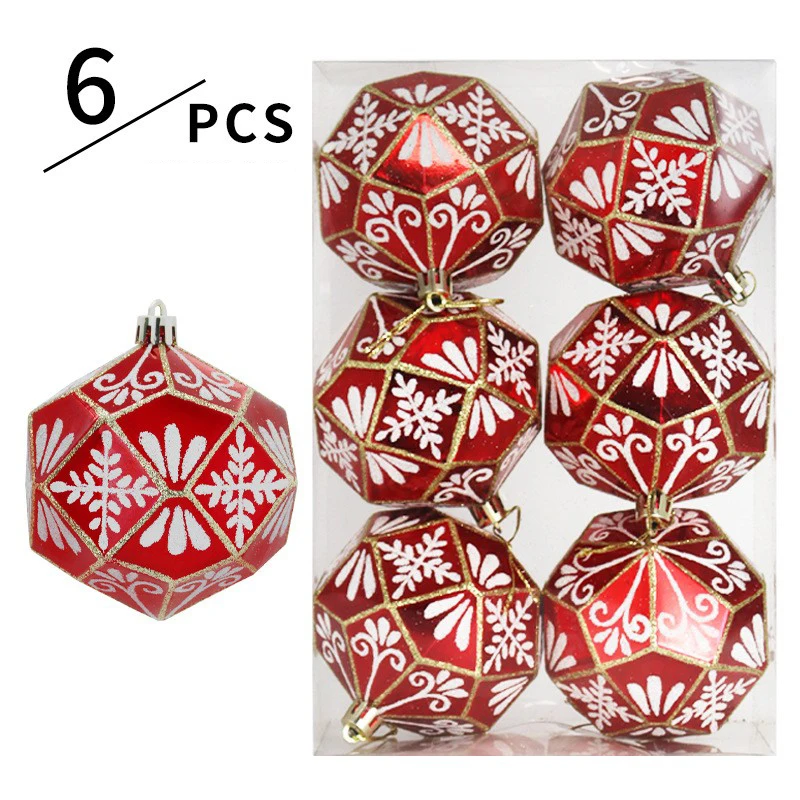Hand-painted Christmas ball 6cm8cm set Christmas tree pendant 24pcs Christmas decorations