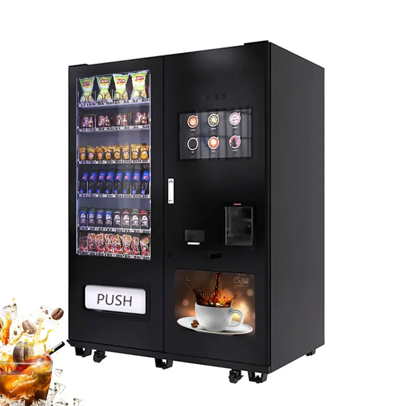 Multi-Payment Method Automatic Combo Vending Machine Touch Screen Snacks Coffee Coin Vending Machines