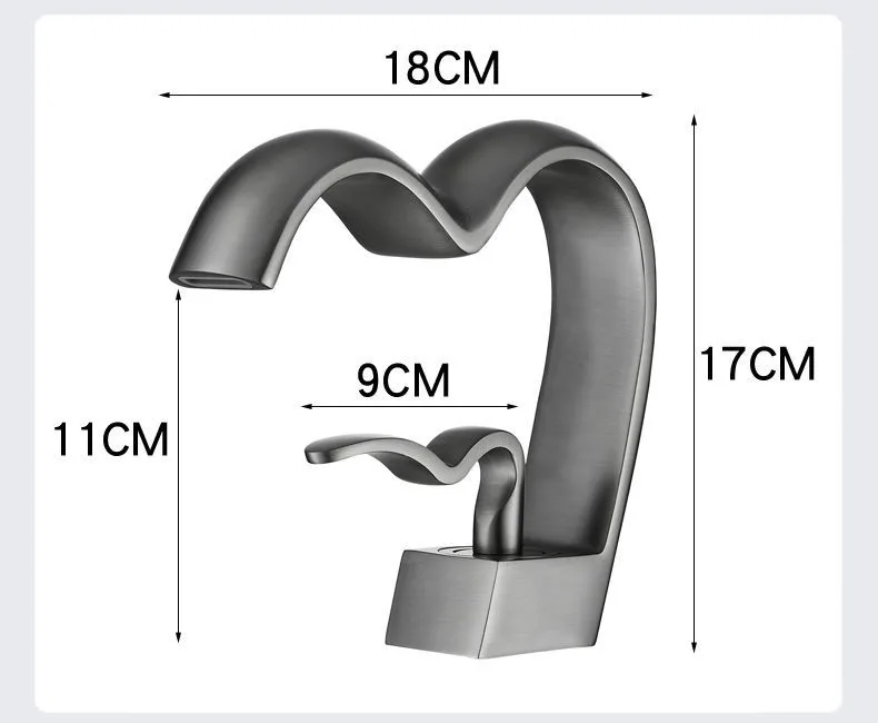 Heart-shaped  Bathroom Sink Faucet  Basin water Tap  Bathroom basin faucet