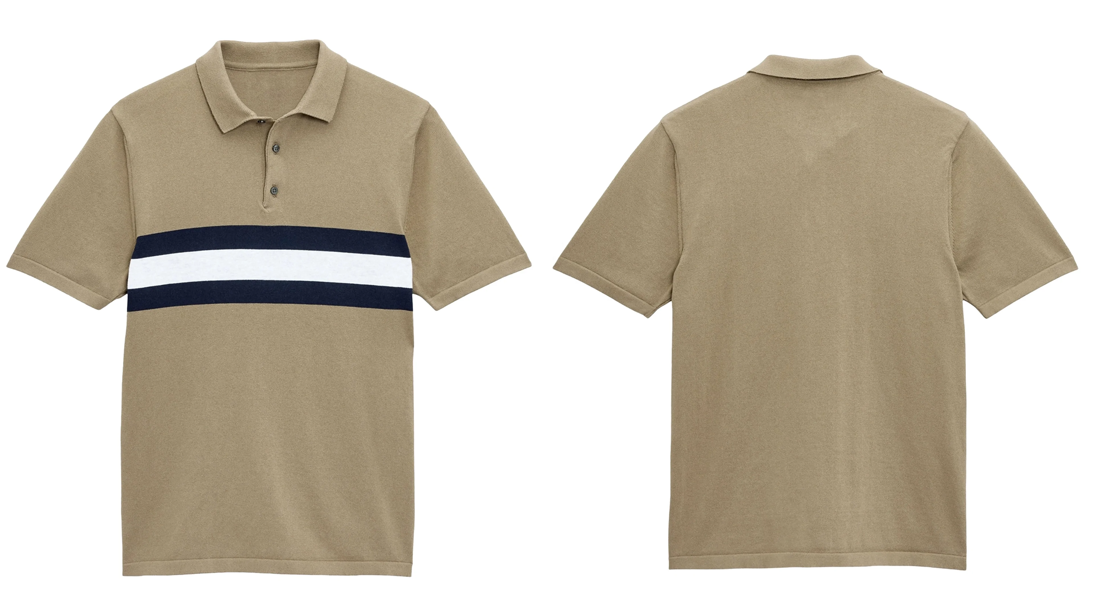 Good looking regular fit customized yarn dyed stripe essential short sleeve organic cotton polo shirt mens clothing wholesales