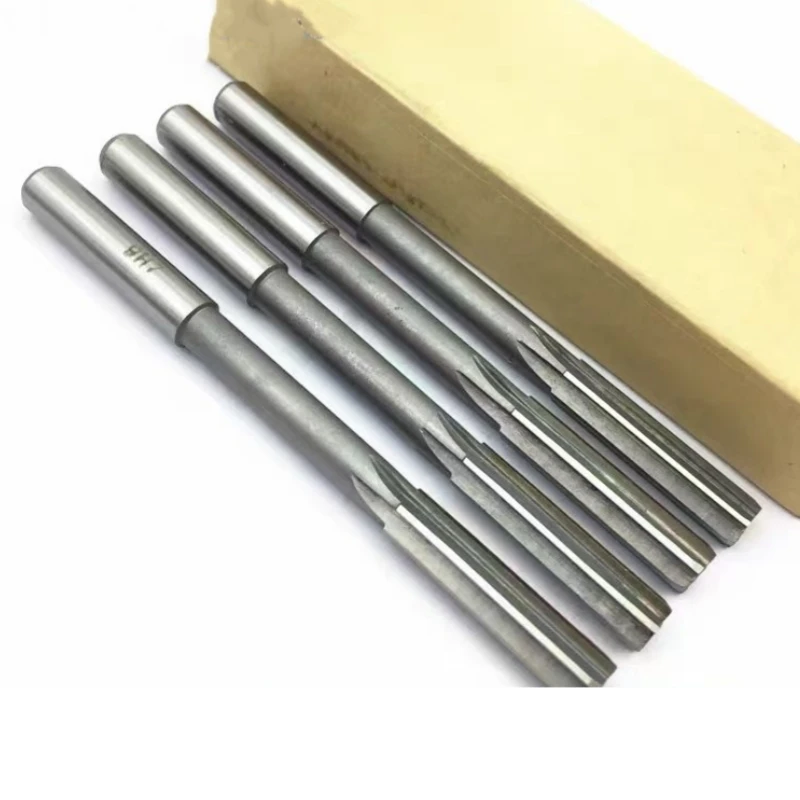 Straight handle H7 machine reamer white steel extended blade reamer machine high speed steel high precision reamer 6-10.9