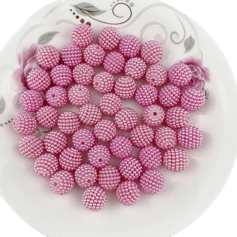 RTS 100pc/bag 20mm colorful ABS plastic chunky Bayberry Beads for jewelry making kid round Loose Beads bubble gum beads