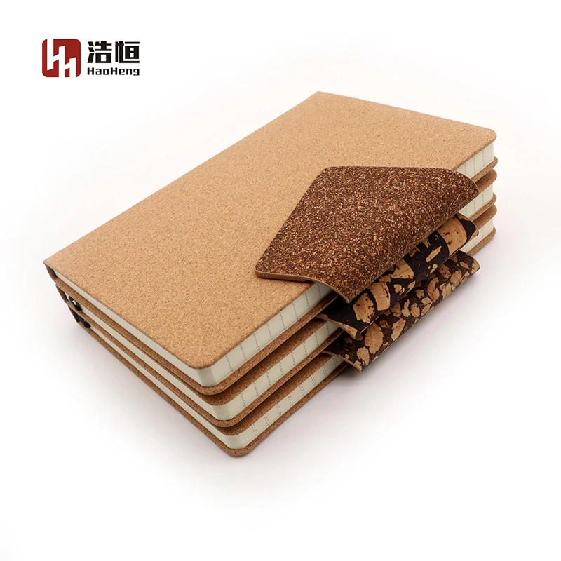 ECO Friendly Material Buckle Environmental Protection Notebook Coffee Cork Notebook for School and Business Office Gift Brown