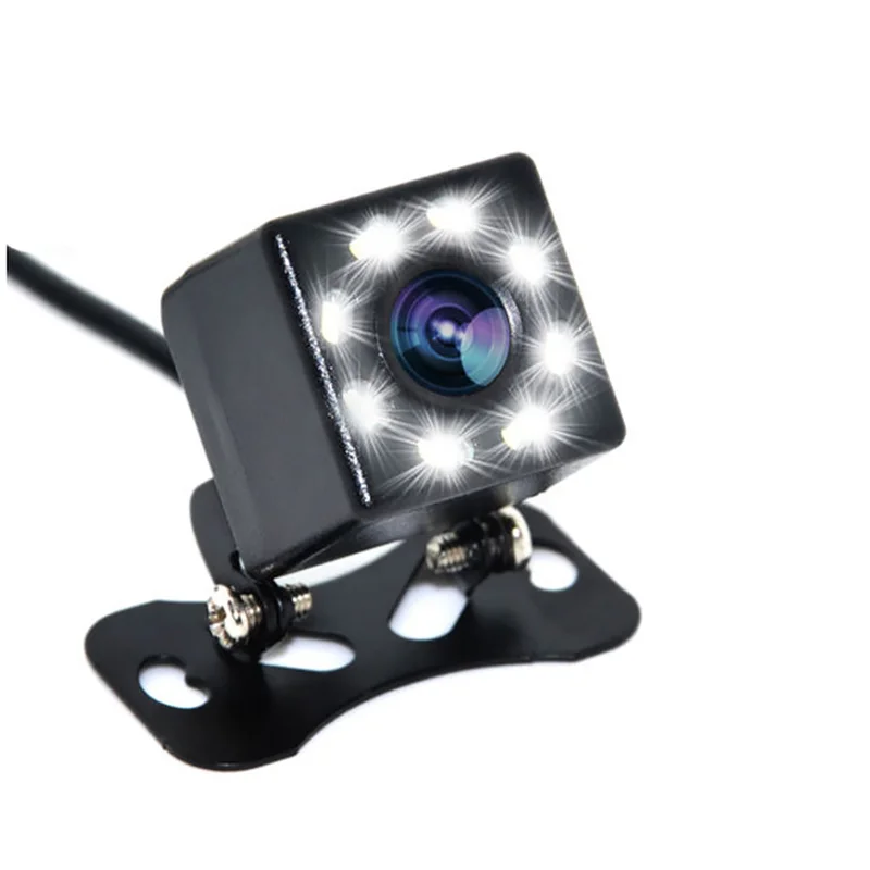 Universal HD CCD night vision backup car camera rear wide angle 8pcs LED punching waterproof back pack reverse car rear cameras