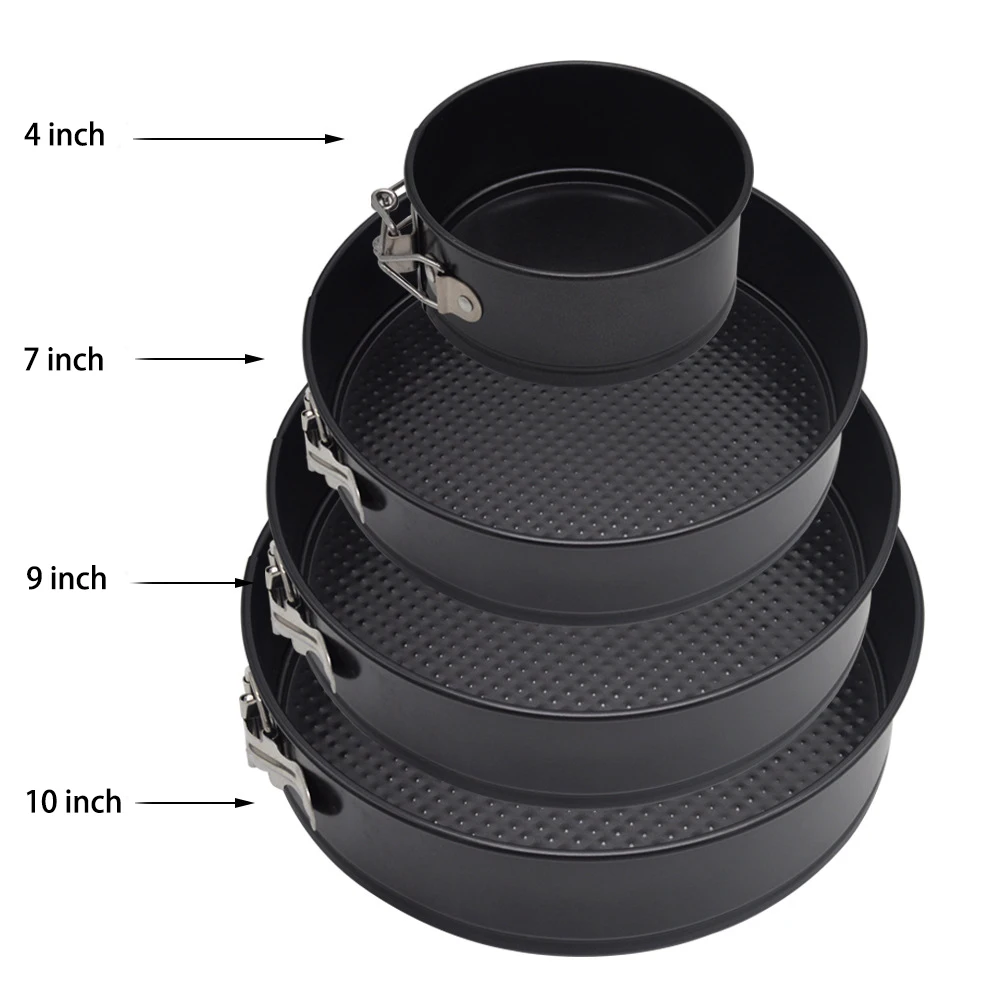 4/7/9/10 inch round lock live bottom baking pan non-stick mousse ring carbon steel pizza cake  home baking pan