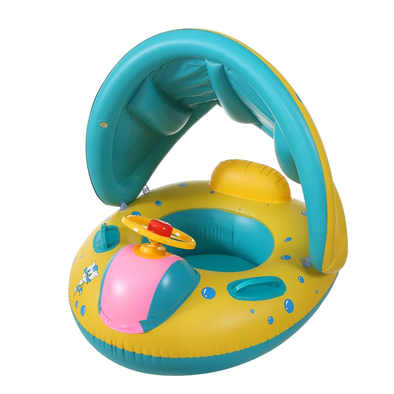 Wholesale inflatable baby seat ring Pool Wholesale inflatable baby seat ring Pool Inflatable Baby Swim Float With Canopy