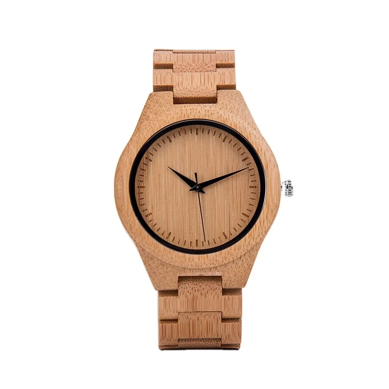 High Quality Japanese 2035 Quartz Watch Brand Your Logo Wooden Bamboo for Men 2019 Box Packing Fashion Watches MIYOTA Round 21CM