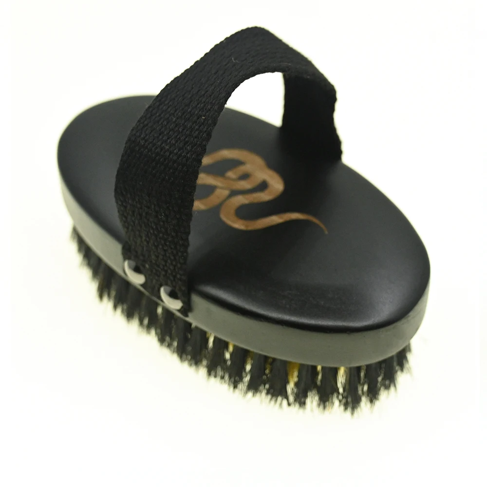 Set Negative Ion Exfoliating Brush Ergonomic Grip Design Exfoliate Dry Brushing Body Brush with Ion Copper Bronze Bristles