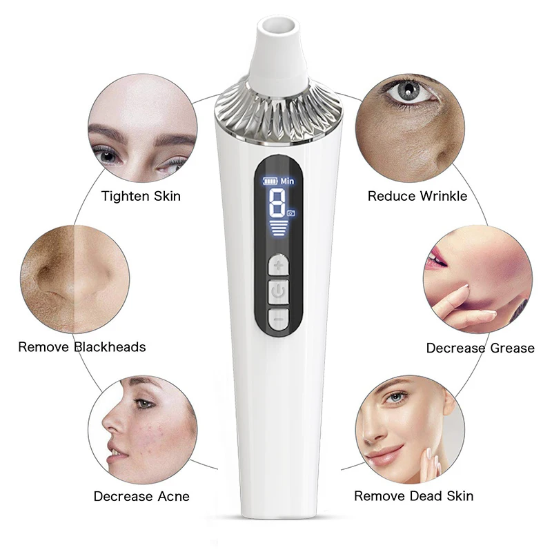 New Facial Vacuum Blackhead Remover With Camera Extractor Acne Tool Pore Cleaner Visible Black Head Remove Vacuum Suction