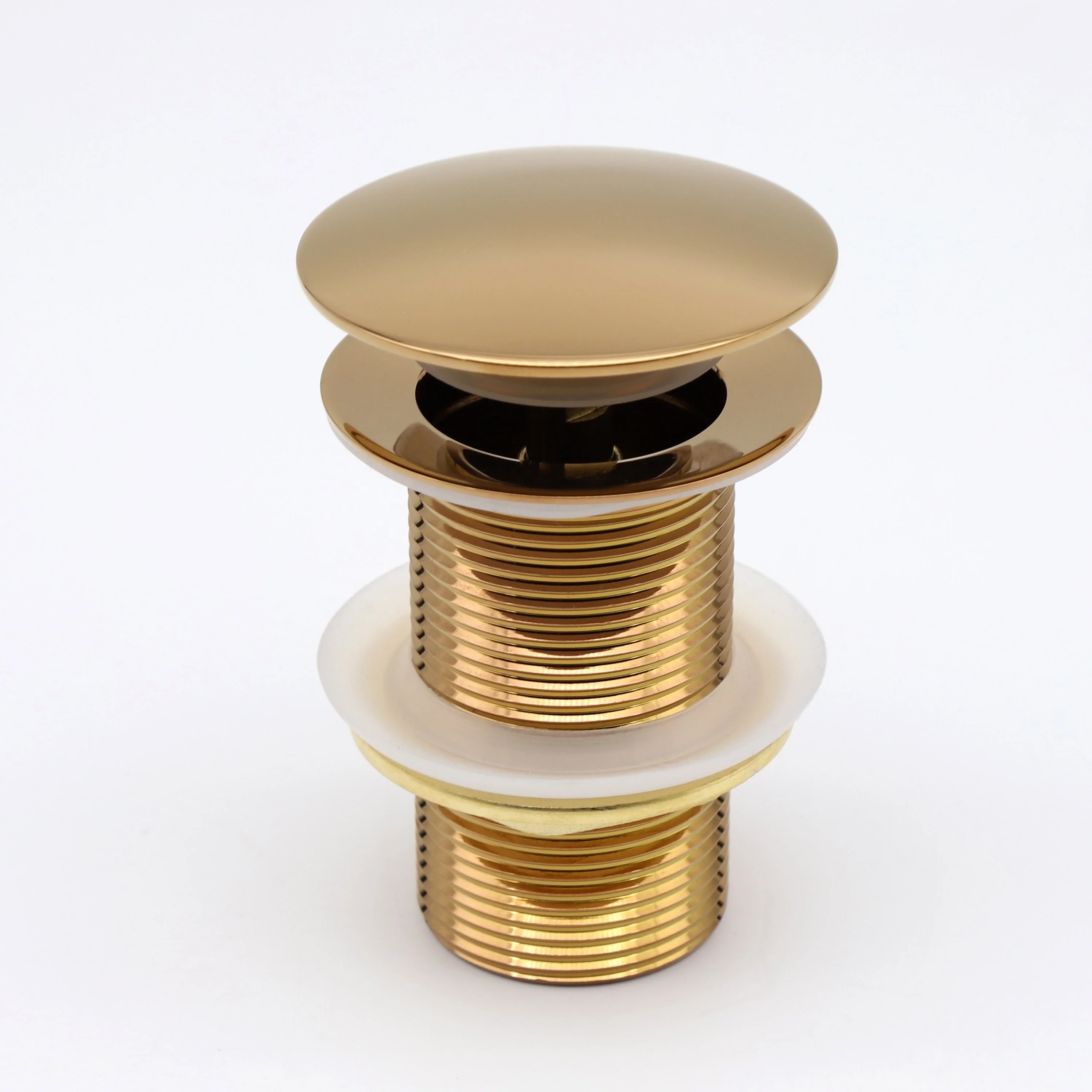 Hot sale bathroom pop up drain various color customized click clack drain brass basin drain