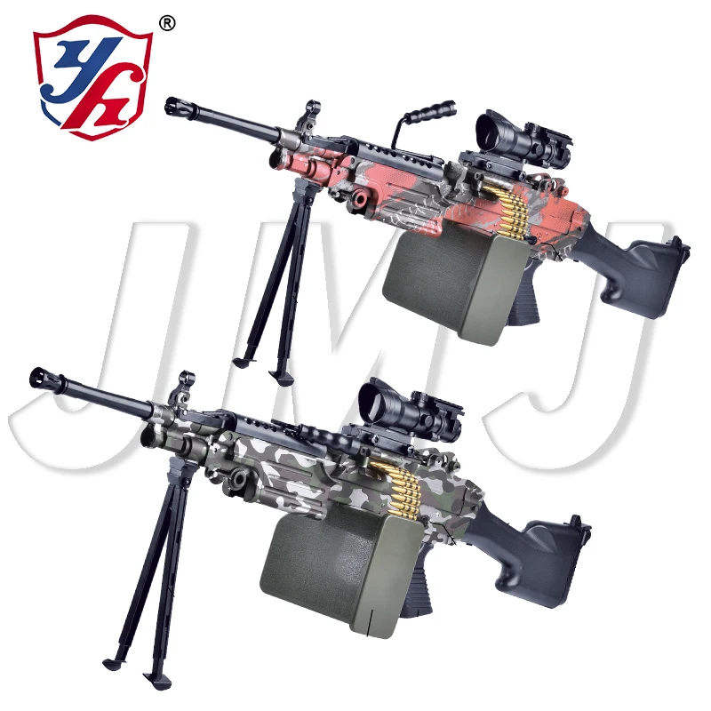 Graffiti Red Electric Nylon M249 Glock Bullet Gun Water Gel Beads Blaster Rifle Outdoor Toy Gel Water Ball Gun