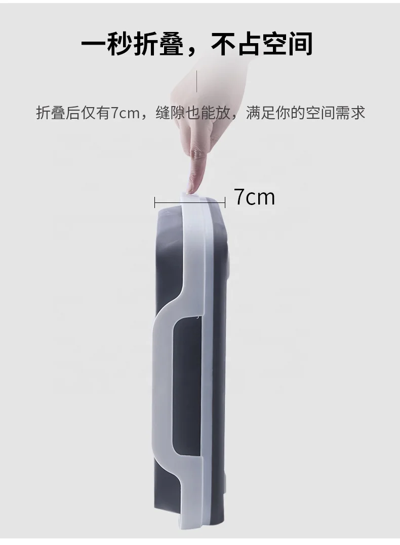 Silicone Folding Drain Basket Fruit Vegetable Washing Basket Foldable Collapsible Drainer Kitchen Storage Tool