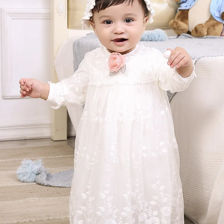 
Baby Girl Lace Princess Dress Ceremonial Dress Newborn Full Dress Clothes Toddler Formal Attire Clothing 