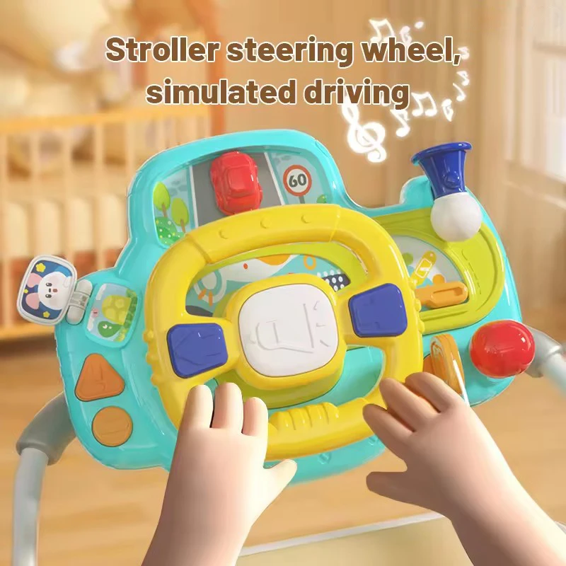 Simulation Driving Car Kids Steering Wheel Toy for Baby 18 Months Montessori Sensory Toy Car Steering Wheel with Sound Light
