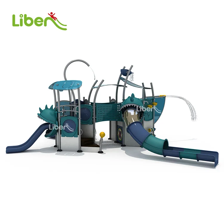 toboggan aqua park games equipment water park fiberglass slide with tipping bucket