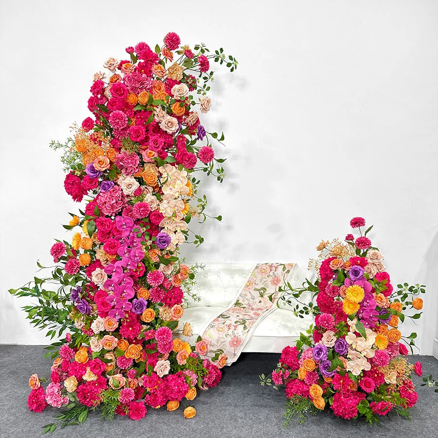 Artificial Flowers For Decoration Arch Fabric Artificial Flower Wall Arch Wedding Full Flower Door Artificial Arch