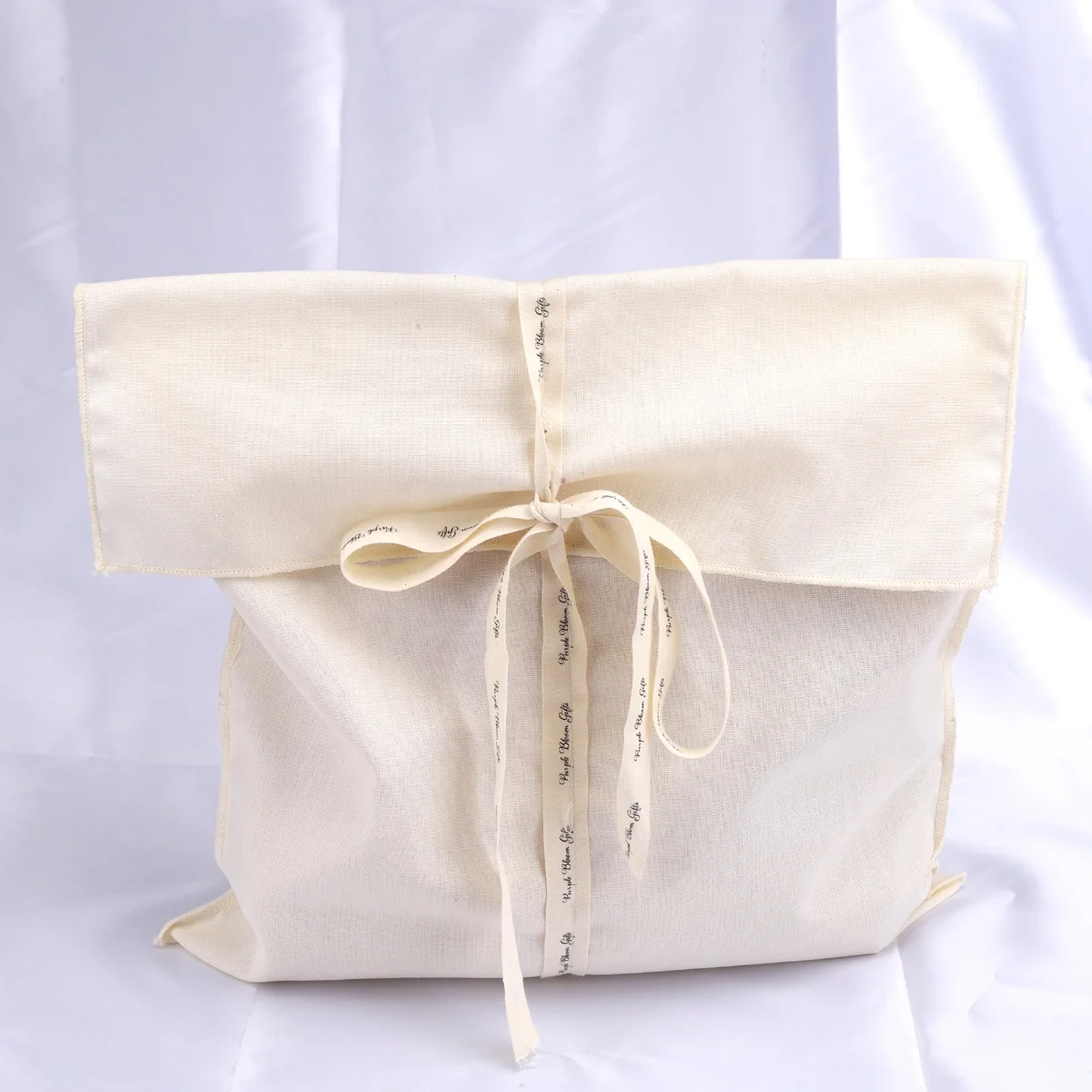Custom Logo Printed Cotton Linen Envelope Gift Pouch Dust Clothes Underwear Packing Cotton Bag