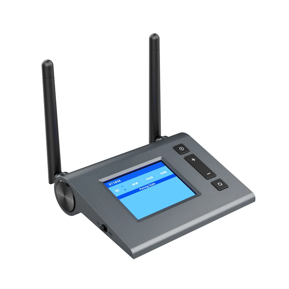 
Bluetooth receiver and transmitter all in one with display stream audio to speaker multi mode connection between multi devices 