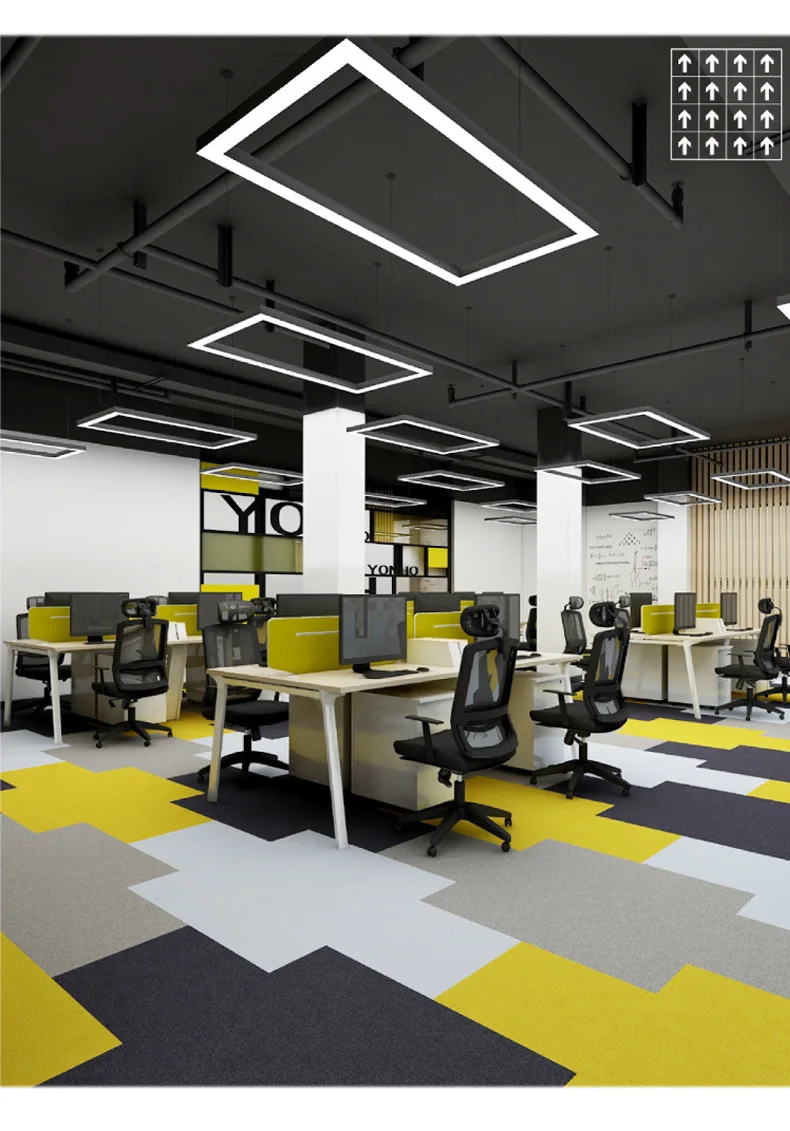 Buy 50 By 50 Buy Cheap Price Removable Thick Commercial Nylon Square Adhesive 50*50 Office Rug Carpet Tiles Floor For Sale