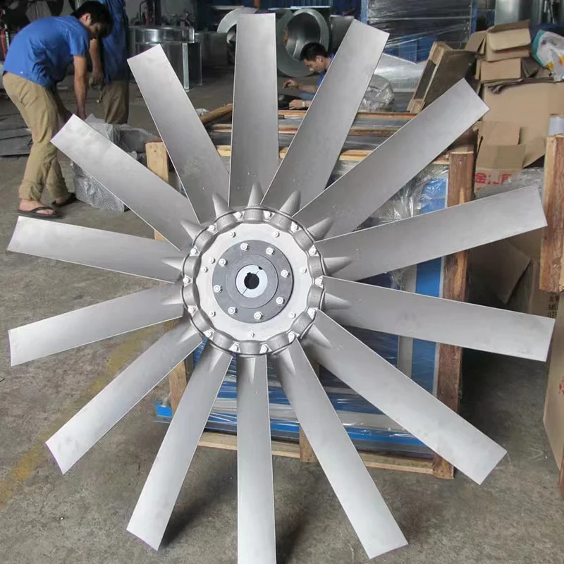 200mm - 2000mm diameter casting machined axial flow fan aluminum impeller