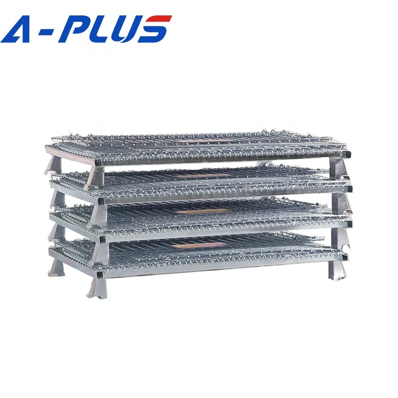 Складской поддон 50x100 с сеткой внутри PP листовой стальной складной проволочный