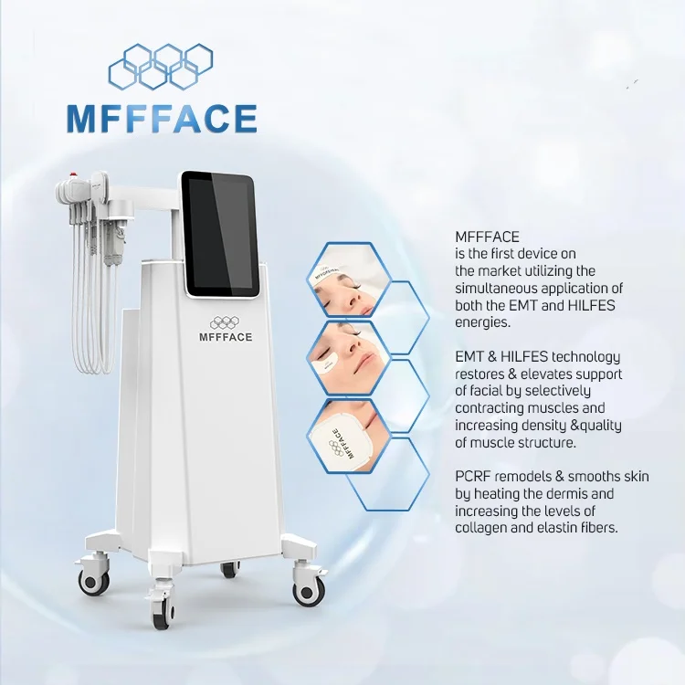 Non-invasive wrinkle removal vline sculpting radio frequency facial lifting electric ems facial beauty machine