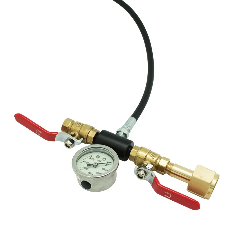 Dual Valve Paintball Co2 Soda Cylinder Connect Big Co2 Tank Refill Station Filling Gas High Pressure Tube Hose