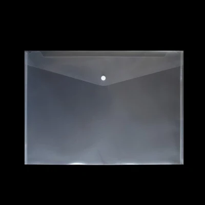 A3 A4 File Stationery Bag Receipt Bill Holder wallet Poly Folder Plastic Envelopes with Snap Closure for School  Office Supplies