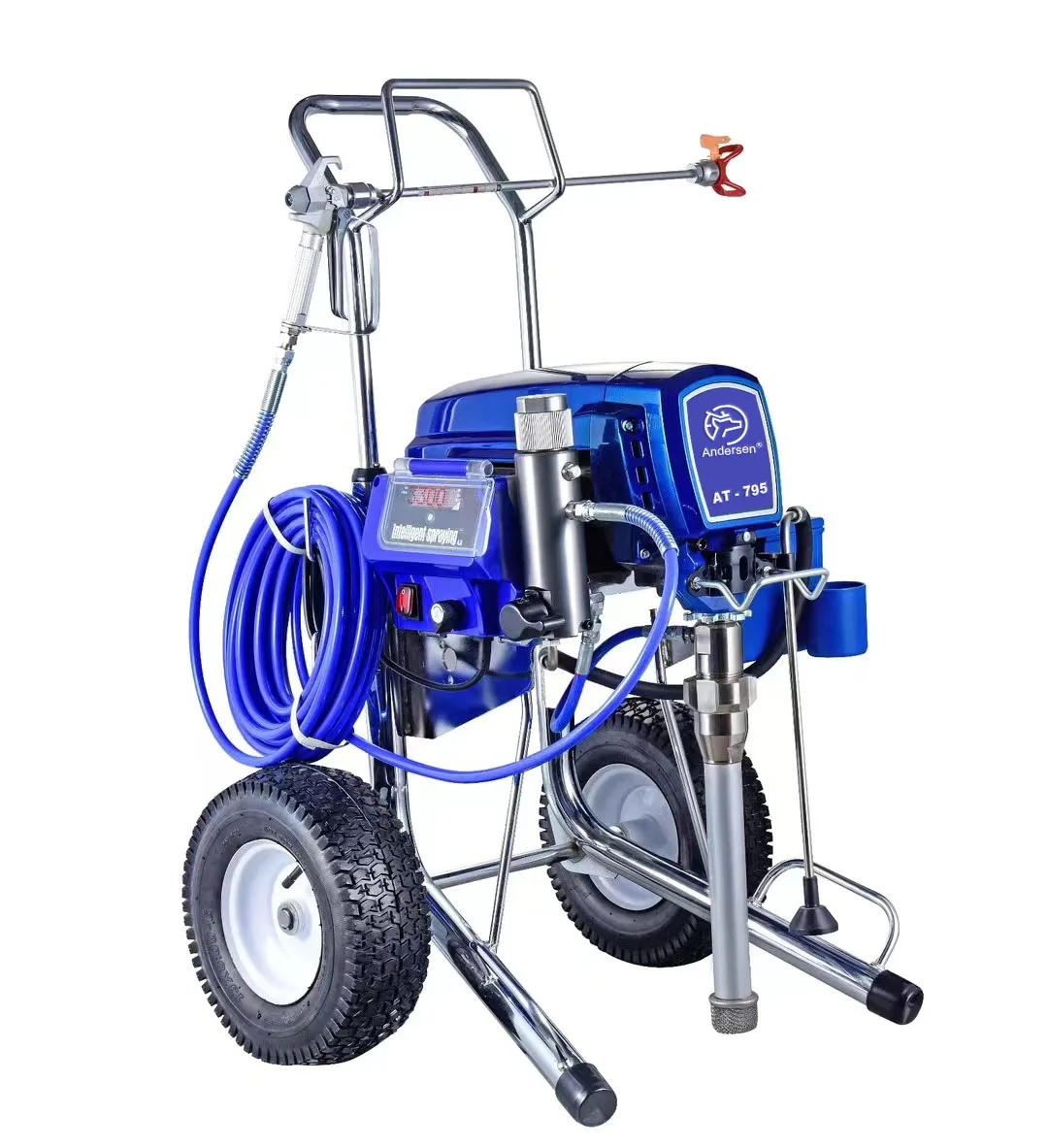 110-220V Electric Airless Paint Sprayer with Wheels 4.0 LMP Pump Manual Battery Powered Industrial Paint Spray Applications