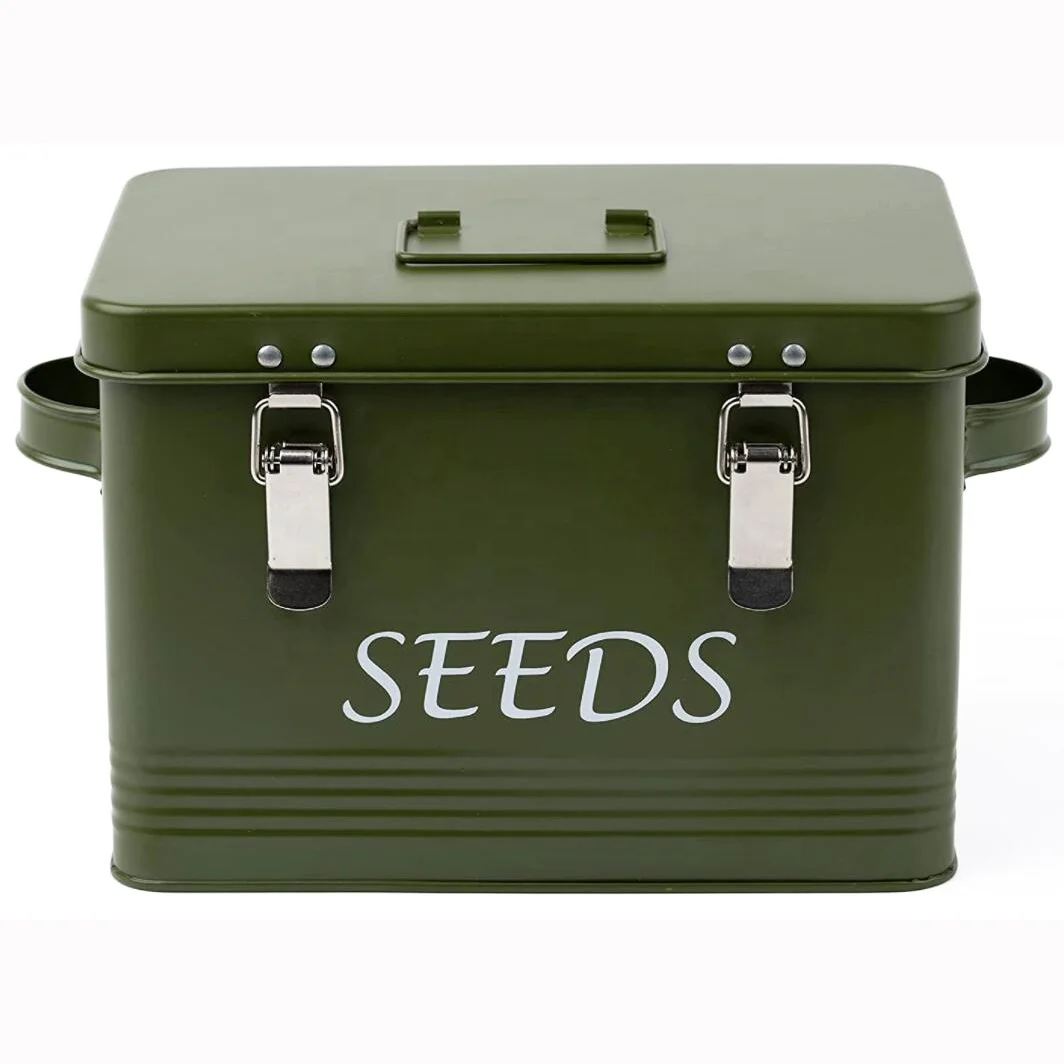 Органайзер для хранения садовых семян с разделителями металлическая жестяная банка