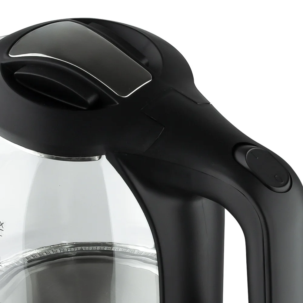 1500W Electric Kettle 1.8 Liter LED Light Borosilicate Glass Auto Shut Off Boil Dry Protection Factory CB CE